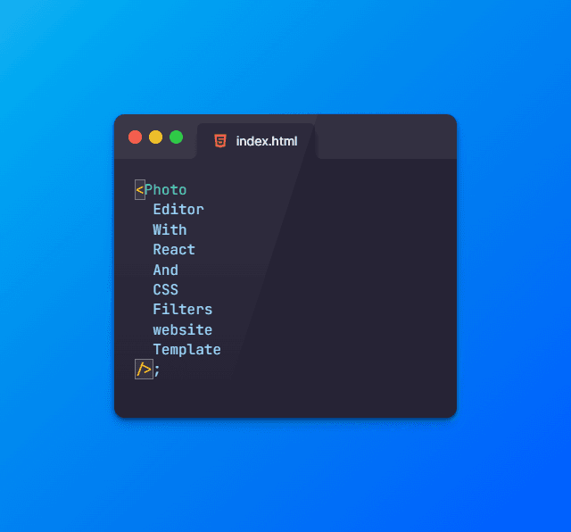 Photo Editor - Template